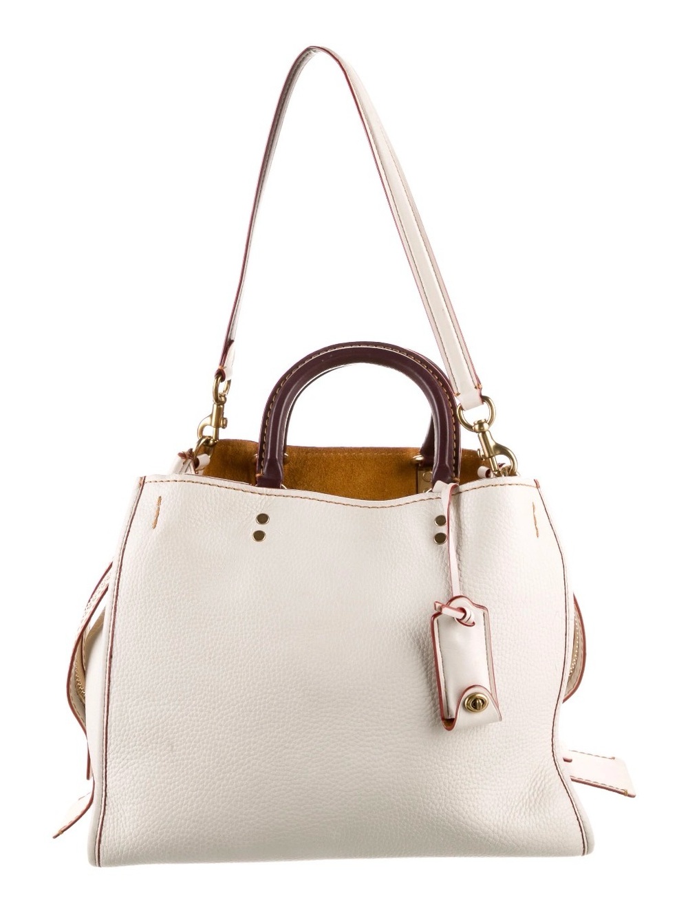 Coach Rogue 31 Cream Leather Satchel Handbag Brand New! - Picture 8 of 14